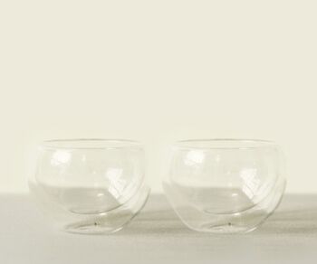 Ensemble Chawan en verre Twin Cloud 4