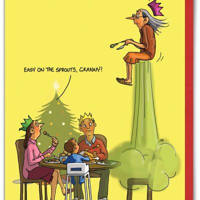 Funny Christmas Card - Easy On The Sprouts