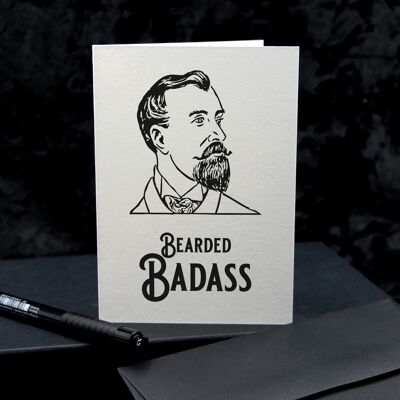 Bearded Badass Greetings Card