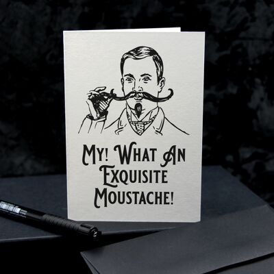 Exquisite moustache greetings card