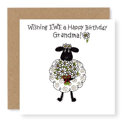 EWE anniversaire marguerites - grand-mère