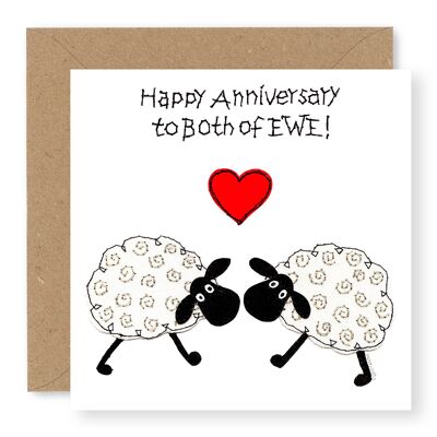 EWE anniversaire 2 moutons tous les deux de brebis