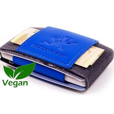 MakakaOnTheRun® "Triple Slim Wallet" | 3 card slots | With and without coin compartment - Without coin compartment - VEGAN blue