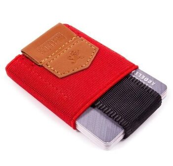 Portefeuille Slim "Pull-Tab" - Rouge 1