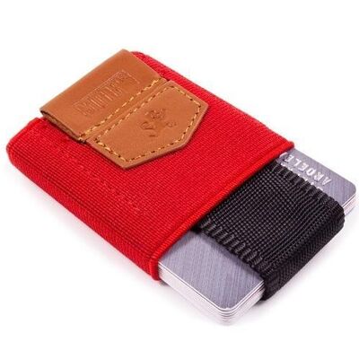 Portefeuille Slim "Pull-Tab" - Rouge