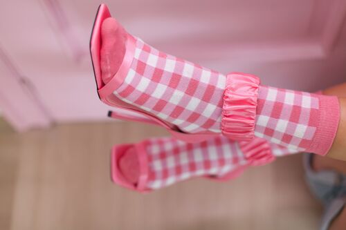 Pink picnic socks