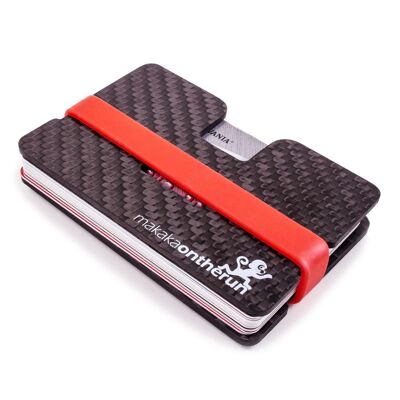 Carbon Slim Wallet - Blocage RFID | Compartiment à monnaie fraisé