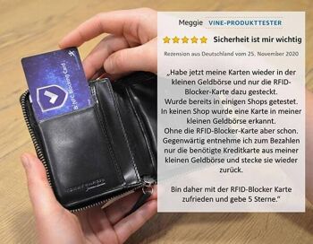 Carte de blocage RFID NFC | Homologué DEKRA - noir - 1 paquet 2