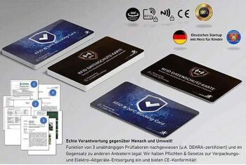 Carte de blocage RFID NFC | Homologué DEKRA - noir - 1 paquet 7