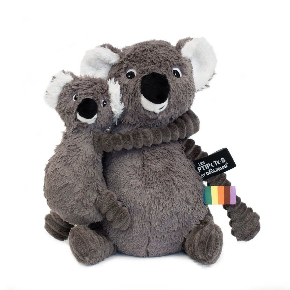 PTIPOTOS BY LES DEGLINGOS - PLUSH TRANKILOU THE KOALA MOM & BABY GRAY