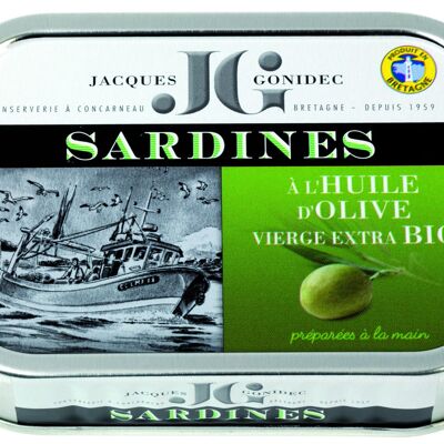 Sardines à l'huile d'olive vierge extra bio