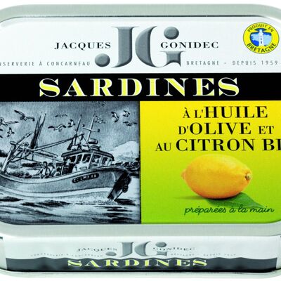 Sardines with lemon and organic olive oil