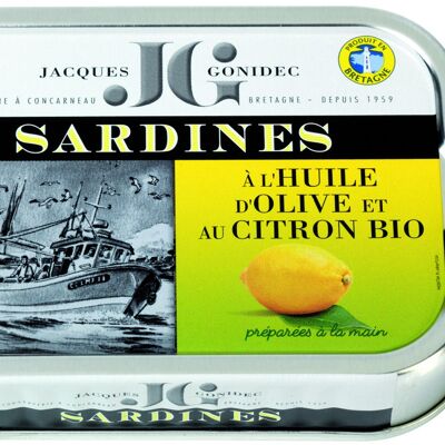 Sardines au citron et à l'huile d'olive bio