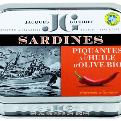 Spicy sardines in organic olive oil