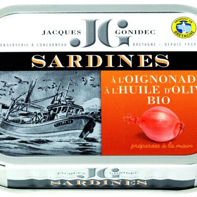 Sardines à l'oignonade et à l'huile d'olive bio