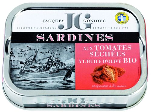 Sardines aux tomates séchées et à l'huile d'olive bio