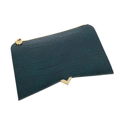 Roma flap - Green Croco