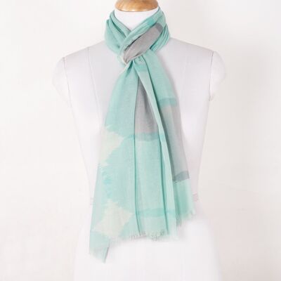 Water Bubble Cotton Modal Scarf - Blue Grey