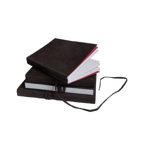 Carnet en cuir nubuck 9 x 13 cm