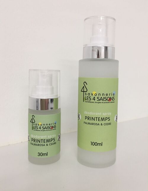 Déodorant Spray - Printemps - Palmarosa & Cèdre SPRAY DEODORANT - SPRING - PALMAROSA & CEDAR 30ml