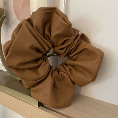 Faux camel scrunchie