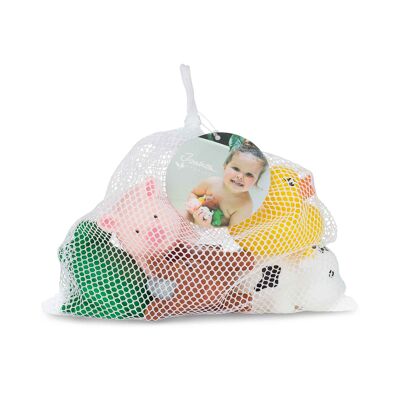 SET DE JOUETS DE BAIN E FILET - 5 ANIMAUX - 18390