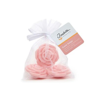 3 SAPONETTE A FORMA DI ROSA ORGANZA - 17092