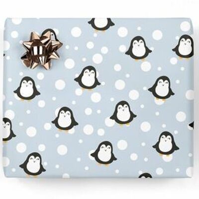 Penguin Pom Pom Giftwrap Set