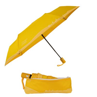 Parapluie éco-responsable L’Automatique Jaune Etoilé et sa housse absorbante brevetée