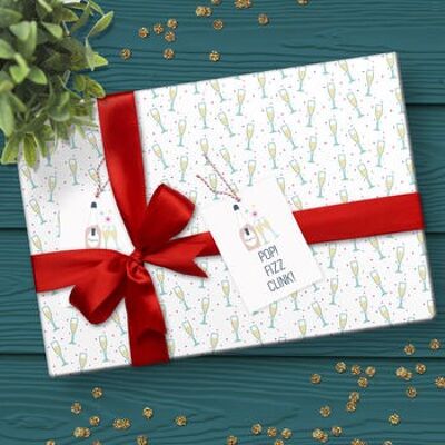 Prosecco Gift Wrap Set