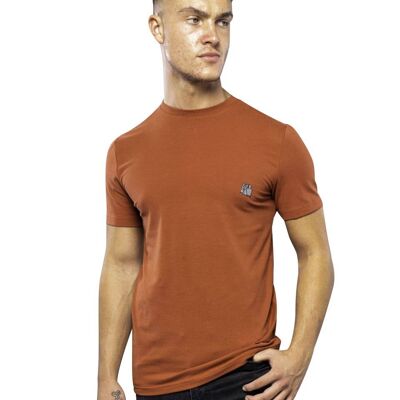 Simeone Short Sleeved T-shirt With Crew Neckline Chilli-oil