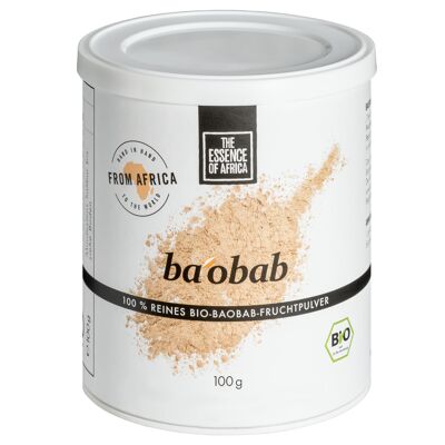 Polvo de pulpa de fruta de baobab orgánico, 100 g (3,5 oz)