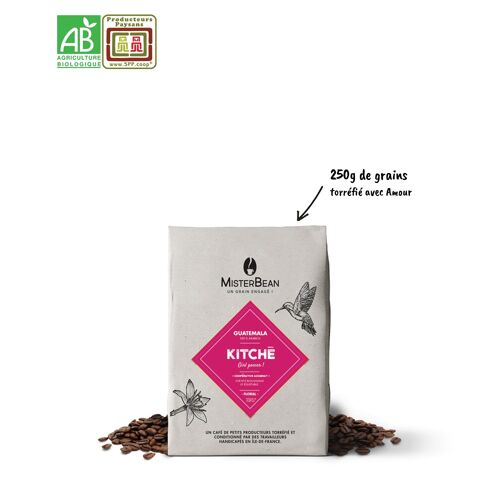 KITCHÉ - Café en grain bio et équitable floral - 250gr