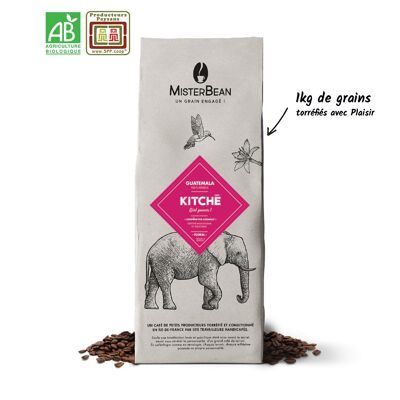 KITCHÉ - Caffè in grani floreale biologico ed equosolidale - 1kg