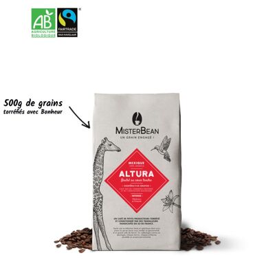 ALTURA - Café picante y cacao orgánico y de comercio justo en grano - 500gr