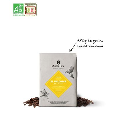 EL PALOMAR - Organic and fair trade chocolate coffee beans - 250gr