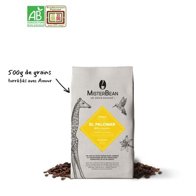 EL PALOMAR - Organic and fair trade chocolate coffee beans - 500gr