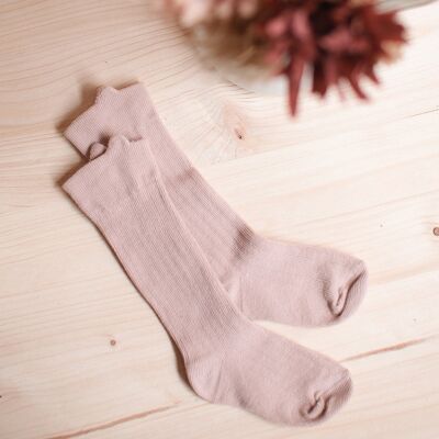 Chaussettes Hautes à oreilles Vieux Rose