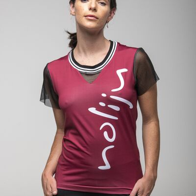 Raspberry breathable technical T-shirt