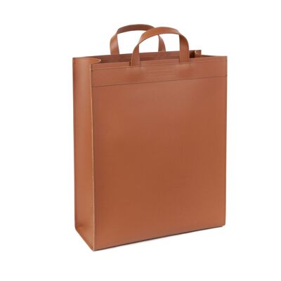 Sac cabas VAASA en cuir marron