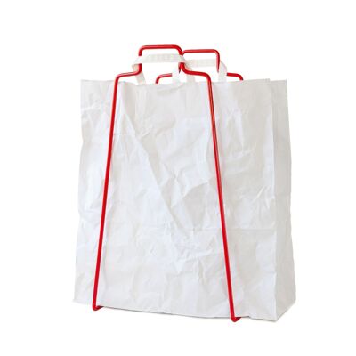 Soporte para bolsas de papel HELSINKI rojo