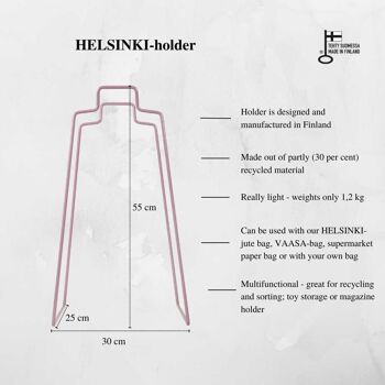 HELSINKI porte-sac en papier lavande 2