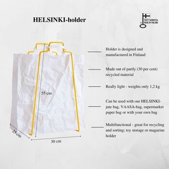 HELSINKI porte-sac en papier jaune 2