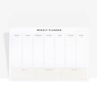 A3 Weekly Planner Pad
