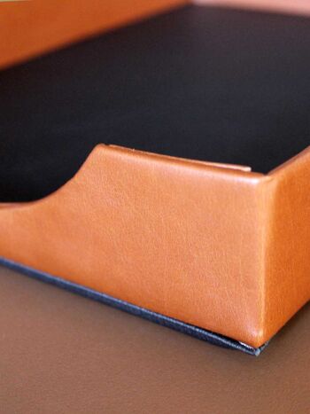 Plateau de table couleur cuir en simili cuir 2