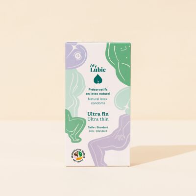 Natural and fair trade latex condoms Standard size - 12 units