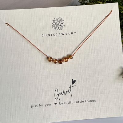 Gemstone Necklace Hessonite Garnet