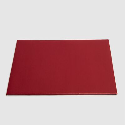 Tapis de souris en simili cuir rouge