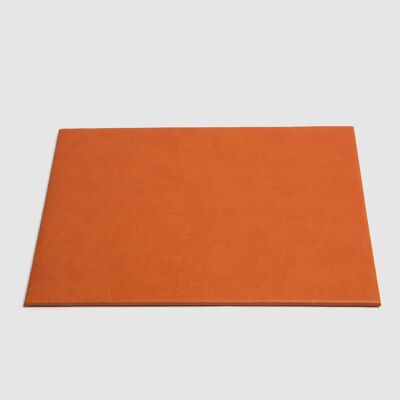 Tapis de souris en simili cuir orange