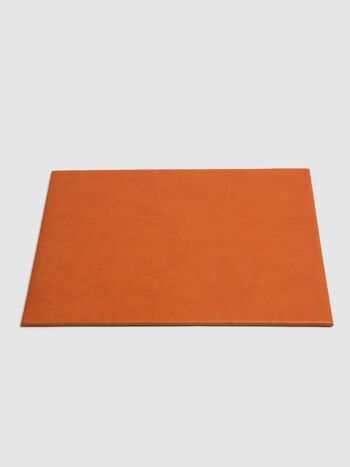 Tapis de souris en simili cuir orange 1